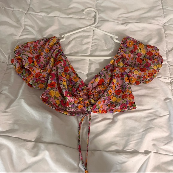 Floral flower printed cropped top - Picture 1 of 1